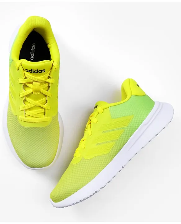 ADIDAS KIDS Lace Up Causal Shoes with Stripes - Yellow - Image 4