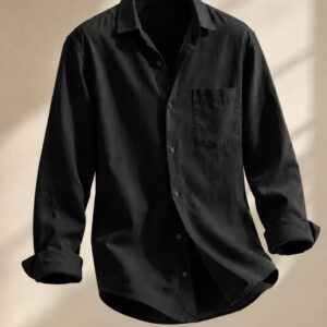 Super Combed Cotton Rich Full Sleeve Knit Shirt - Black